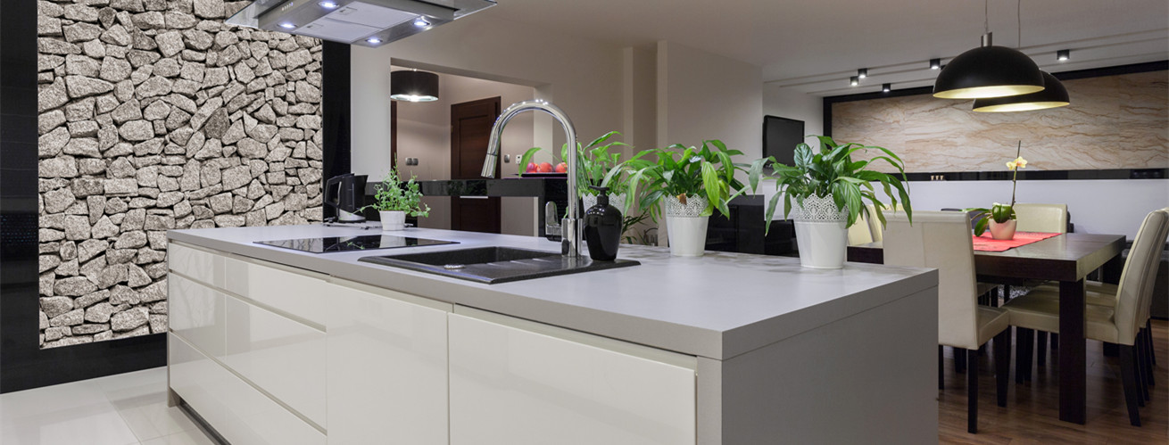 kitchen grey benchtop